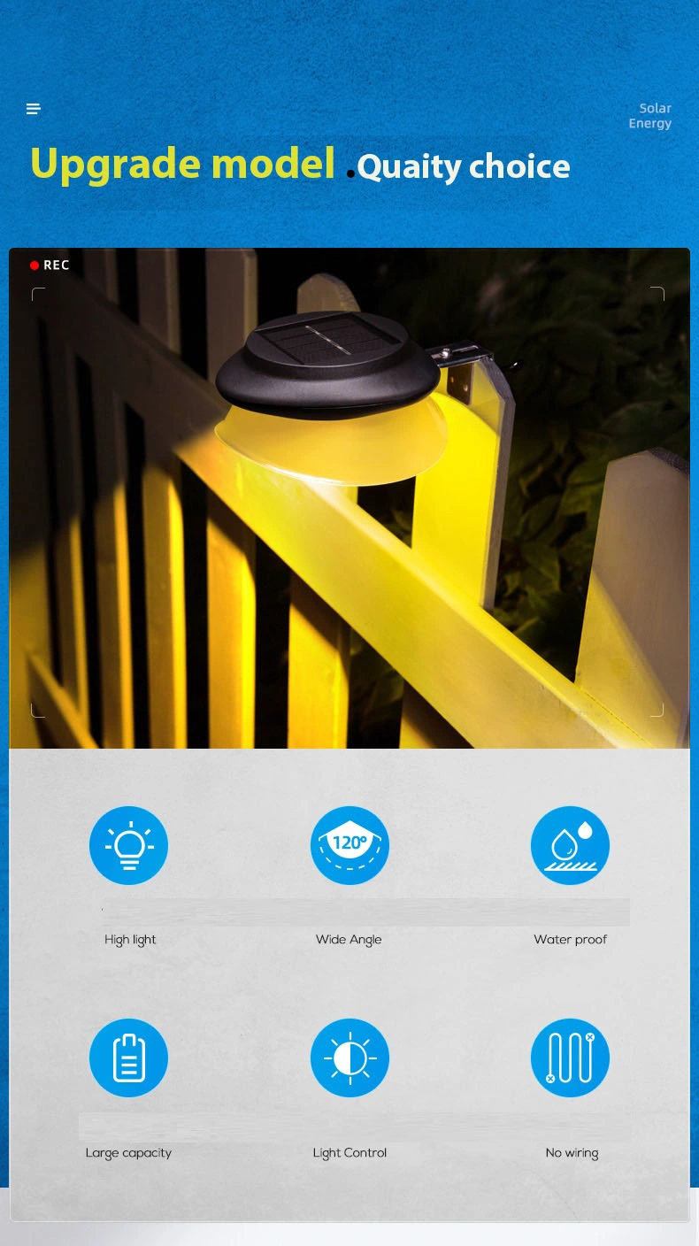 Wireless Outdoor Solar Pathway Light Lawn Light for Gardens