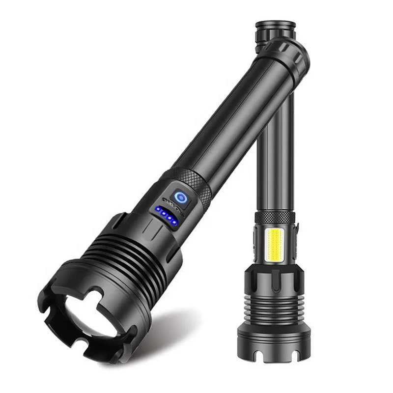 Power Bank Function Telescopic Zoom Type-C USB Charging Strong Bright Flashlight Long Endurance