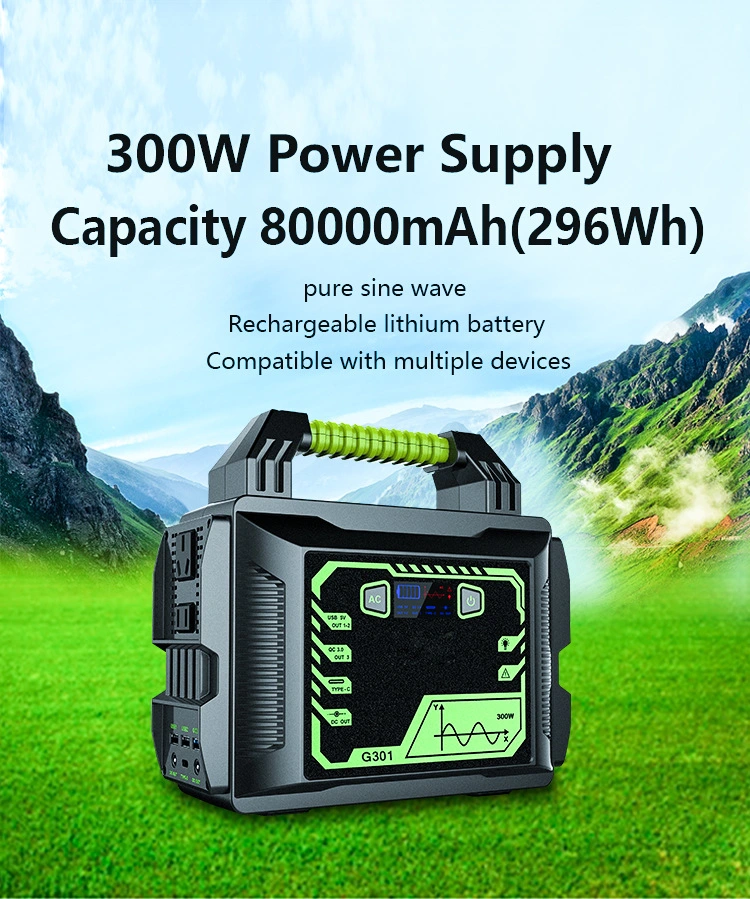 300W Mobile Emergency Power Supply for Energy Storage Vehicle