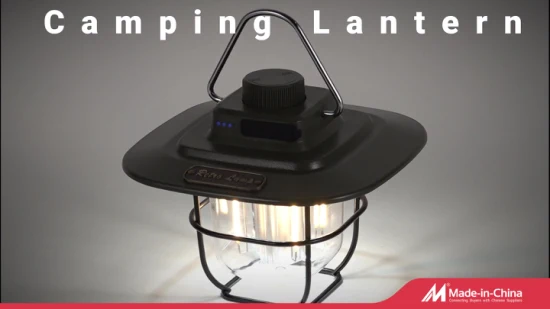 Lanterne de camping rétro LED à intensité variable rechargeable Yichen
