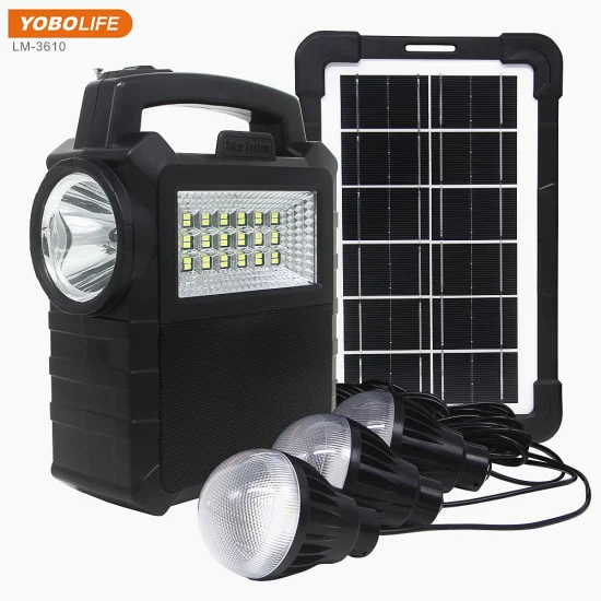 Lampe solaire de camping LED avec chargeur de téléphone portable USB Radio FM MP3 Musique Bluetooth pour l'Afrique Kenya Marketing