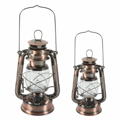 Lampe décorative rétro au kérosène lanterne antique Vintage LED tente extérieure lumière kérosène Camping lumière